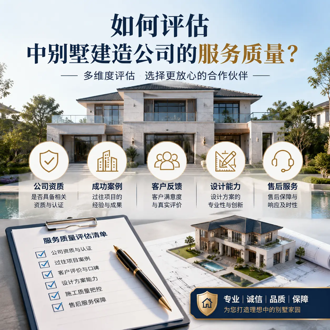如何评估 辽宁 中别墅建造公司的服务质量？