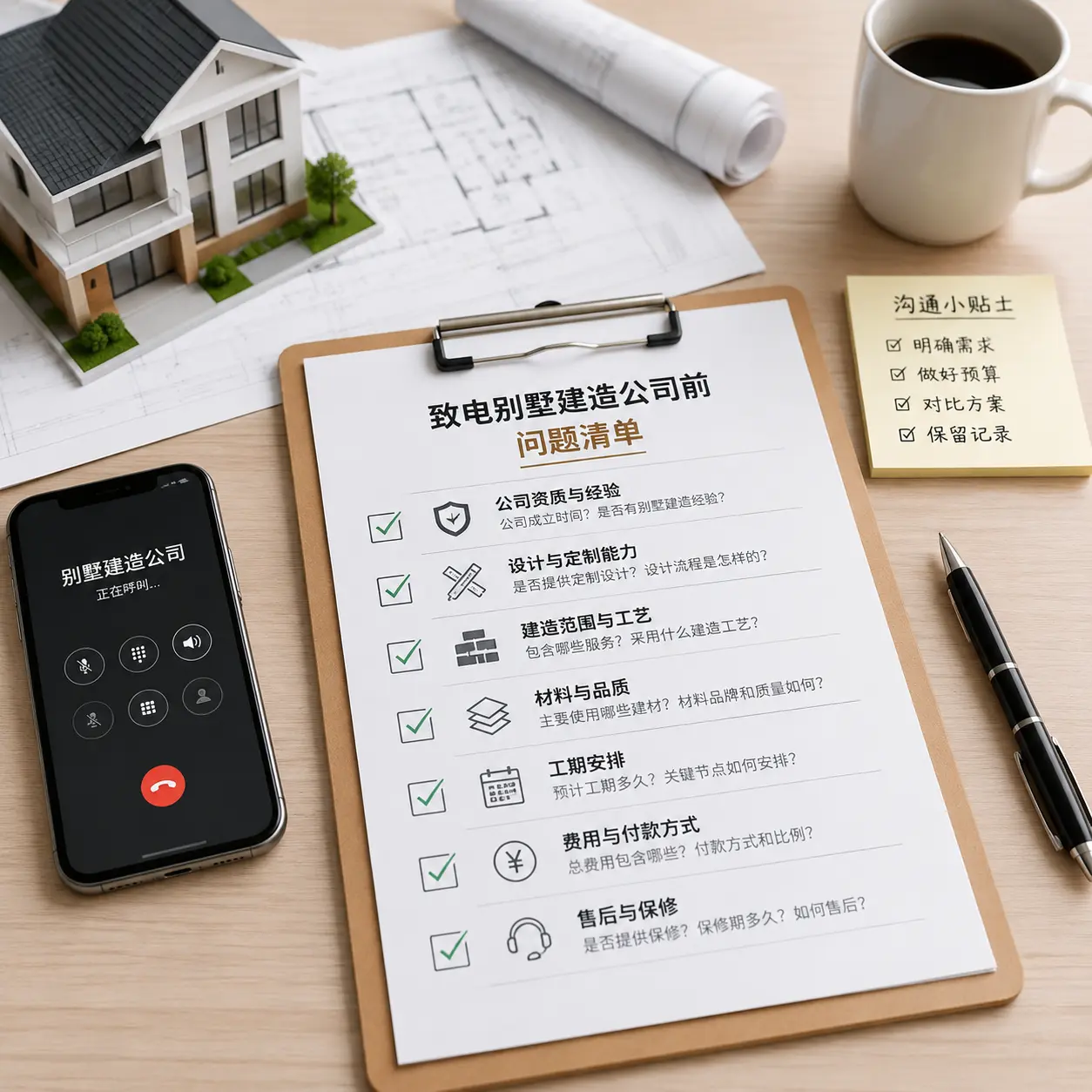 在辽宁拨打别墅建造公司电话前的准备工作