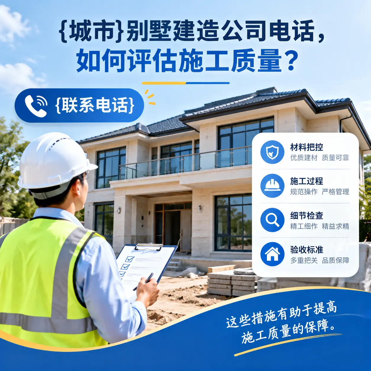 辽宁别墅建造公司电话，如何评估施工质量？