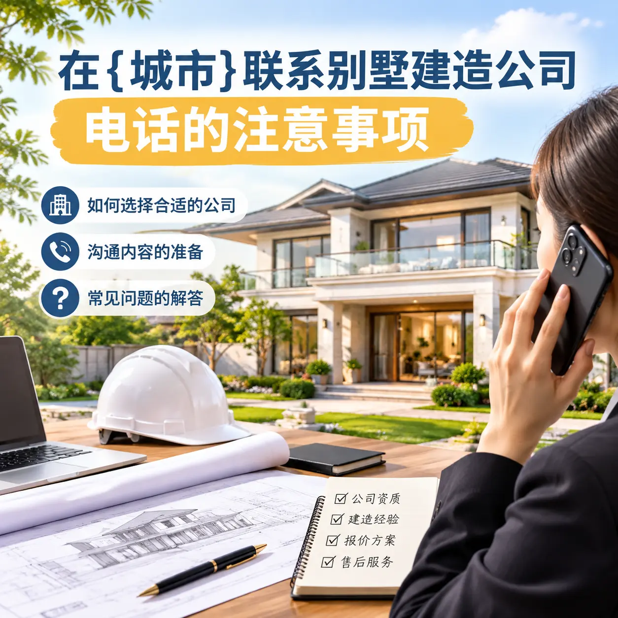 在辽宁联系别墅建造公司电话的注意事项
