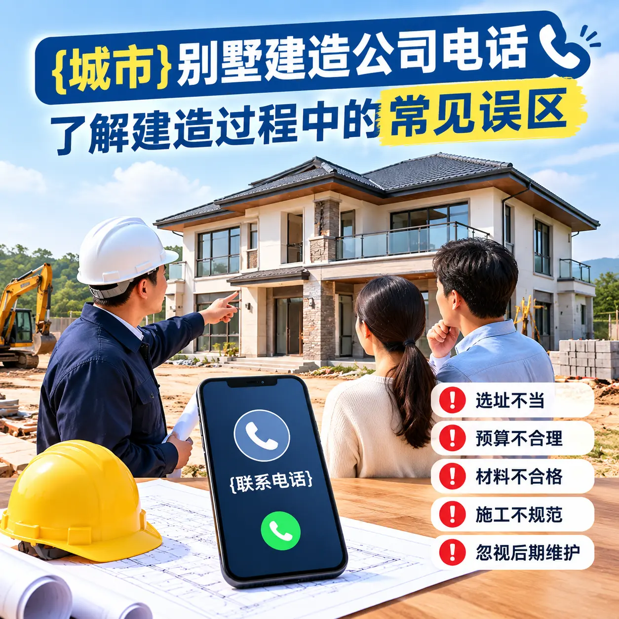 辽宁别墅建造公司电话,了解建造过程中的常见误区